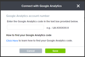 Connect Google Analytics integration